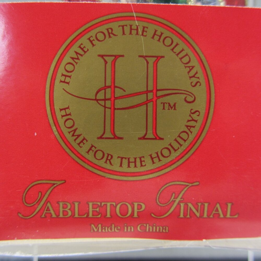 Home For The Holiday Glass Tabletop Multi Color Finial Christmas Decor Silver. - Picture 9 of 9